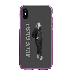 Чехол iPhone XS Max матовый Billie Eilish, цвет: 3D-фиолетовый
