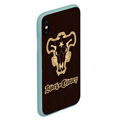 Чехол iPhone XS Max матовый Black Clover, цвет: 3D-мятный — фото 2