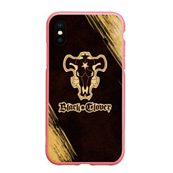 Чехол iPhone XS Max матовый Black Clover, цвет: 3D-баблгам