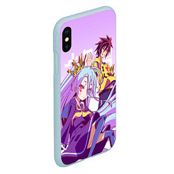 Чехол iPhone XS Max матовый No Game No Life, цвет: 3D-голубой — фото 2