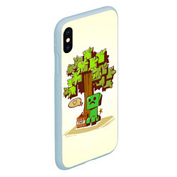 Чехол iPhone XS Max матовый Forest Creeper, цвет: 3D-голубой — фото 2