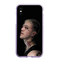 Чехол iPhone XS Max матовый Lil Peep: Dark Angel, цвет: 3D-светло-сиреневый