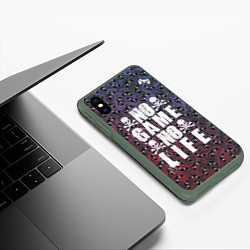 Чехол iPhone XS Max матовый No Game No Life, цвет: 3D-темно-зеленый — фото 2