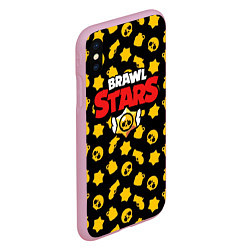 Чехол iPhone XS Max матовый Brawl Stars: Yellow Style, цвет: 3D-розовый — фото 2