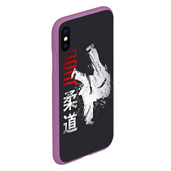 Чехол iPhone XS Max матовый Judo Warrior, цвет: 3D-фиолетовый — фото 2