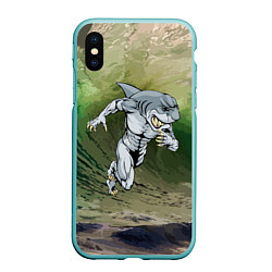 Чехол iPhone XS Max матовый Great White, цвет: 3D-мятный