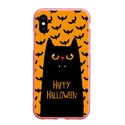 Чехол iPhone XS Max матовый Happy Halloween, цвет: 3D-баблгам