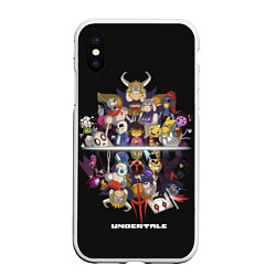 Чехол iPhone XS Max матовый Undertale, цвет: 3D-белый