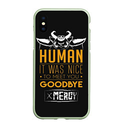 Чехол iPhone XS Max матовый Human it was nice, цвет: 3D-салатовый