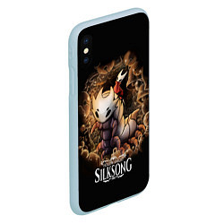 Чехол iPhone XS Max матовый Hollow Knight: Silksong, цвет: 3D-голубой — фото 2