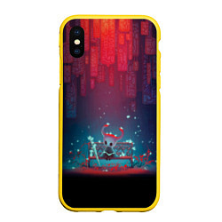 Чехол iPhone XS Max матовый Hollow knight, цвет: 3D-желтый