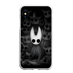 Чехол iPhone XS Max матовый Hollow Knight, цвет: 3D-белый