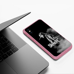 Чехол iPhone XS Max матовый Slipknot: Shadow Smoke, цвет: 3D-малиновый — фото 2