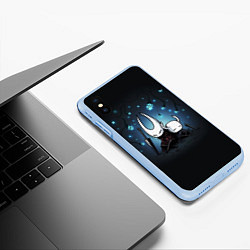 Чехол iPhone XS Max матовый Hollow Knight, цвет: 3D-голубой — фото 2