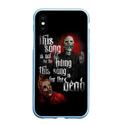 Чехол iPhone XS Max матовый Slipknot: This Song, цвет: 3D-голубой