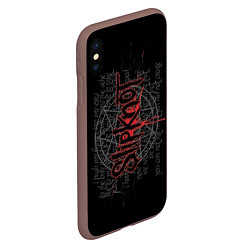 Чехол iPhone XS Max матовый Slipknot: Pentagram, цвет: 3D-коричневый — фото 2