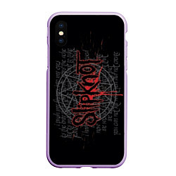 Чехол iPhone XS Max матовый Slipknot: Pentagram, цвет: 3D-сиреневый