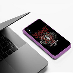 Чехол iPhone XS Max матовый Slipknot 1995, цвет: 3D-фиолетовый — фото 2
