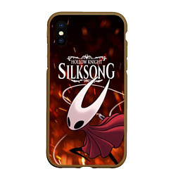 Чехол iPhone XS Max матовый Hollow Knight: Silksong, цвет: 3D-коричневый