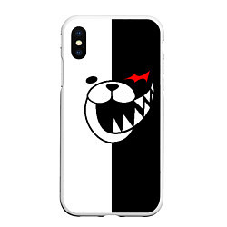 Чехол iPhone XS Max матовый MONOKUMA, цвет: 3D-белый