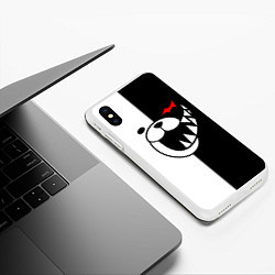 Чехол iPhone XS Max матовый MONOKUMA, цвет: 3D-белый — фото 2