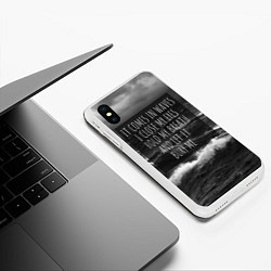 Чехол iPhone XS Max матовый Bring Me The Horizon - it comes in waves, цвет: 3D-белый — фото 2