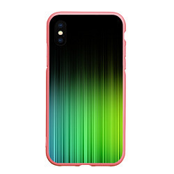 Чехол iPhone XS Max матовый Неоновые полосы - Минимализм, цвет: 3D-баблгам