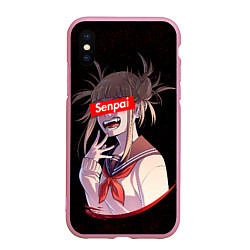 Чехол iPhone XS Max матовый Senpai My Hero Academia, цвет: 3D-розовый