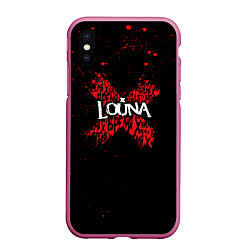 Чехол iPhone XS Max матовый Louna, цвет: 3D-малиновый