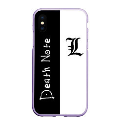 Чехол iPhone XS Max матовый Death Note 2, цвет: 3D-светло-сиреневый