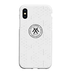 Чехол iPhone XS Max матовый Monsta x, цвет: 3D-белый