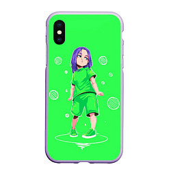 Чехол iPhone XS Max матовый Billie Eilish: Acid Girl, цвет: 3D-светло-сиреневый