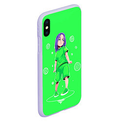 Чехол iPhone XS Max матовый Billie Eilish: Acid Girl, цвет: 3D-светло-сиреневый — фото 2