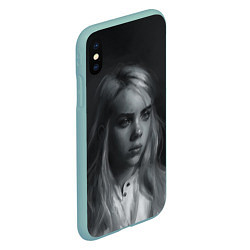 Чехол iPhone XS Max матовый Billie Eilish, цвет: 3D-мятный — фото 2