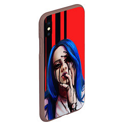 Чехол iPhone XS Max матовый Billie Eilish: Demon, цвет: 3D-коричневый — фото 2