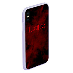 Чехол iPhone XS Max матовый LUCIFER КРЫЛЬЯ, цвет: 3D-светло-сиреневый — фото 2