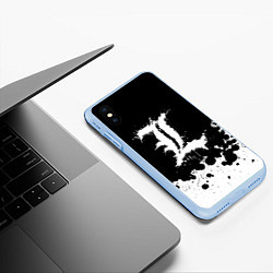 Чехол iPhone XS Max матовый Денёв Эл, цвет: 3D-голубой — фото 2