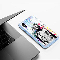 Чехол iPhone XS Max матовый KIZARU, цвет: 3D-голубой — фото 2