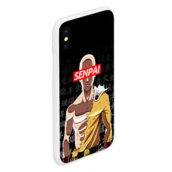 Чехол iPhone XS Max матовый SENPAI ONE PUNCH MAN, цвет: 3D-белый — фото 2