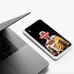 Чехол iPhone XS Max матовый SENPAI ONE PUNCH MAN, цвет: 3D-белый — фото 2