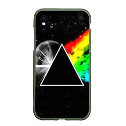 Чехол iPhone XS Max матовый PINK FLOYD, цвет: 3D-темно-зеленый