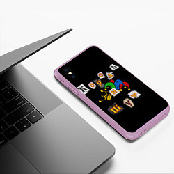 Чехол iPhone XS Max матовый Король и Шут Анархия спина, цвет: 3D-сиреневый — фото 2