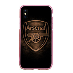 Чехол iPhone XS Max матовый Arsenal, цвет: 3D-розовый