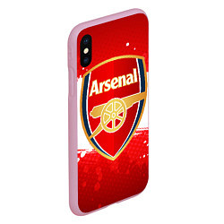 Чехол iPhone XS Max матовый Arsenal, цвет: 3D-розовый — фото 2