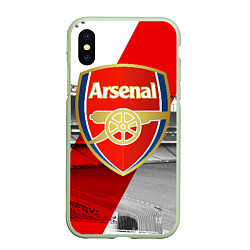 Чехол iPhone XS Max матовый Arsenal, цвет: 3D-салатовый