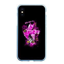 Чехол iPhone XS Max матовый Киллер Квин ЖоЖо, цвет: 3D-голубой