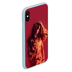 Чехол iPhone XS Max матовый Billie Eilish, цвет: 3D-голубой — фото 2