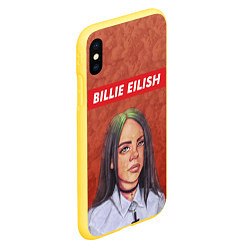 Чехол iPhone XS Max матовый Billie Eilish, цвет: 3D-желтый — фото 2