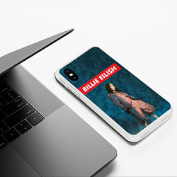 Чехол iPhone XS Max матовый BILLIE EILISH, цвет: 3D-белый — фото 2