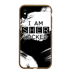 Чехол iPhone XS Max матовый Sherlock, цвет: 3D-коричневый